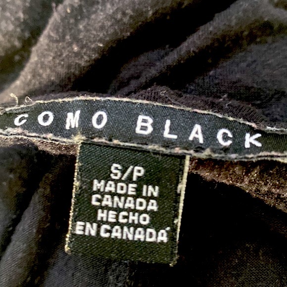 Como Black soft and stretchy tee shirt fabric wrap look long black pants - Picture 5 of 6